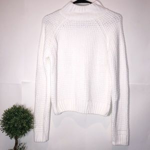 White Poof Apparel Knitted Sweater- New